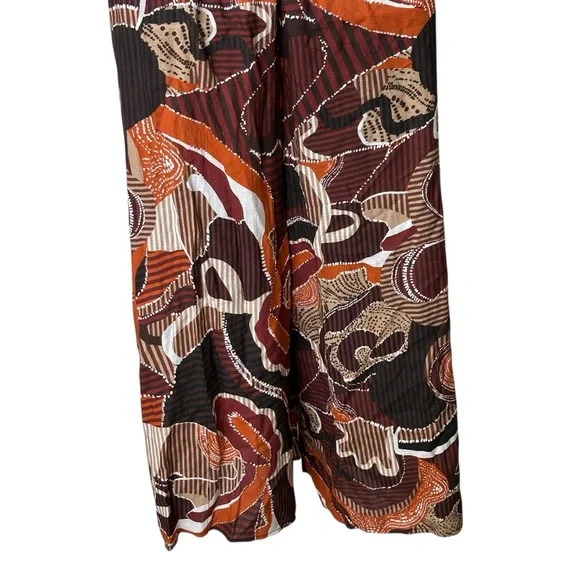 By Anthropologie Square-Neck Smocked cut out Multicolor Jumpsuit XS - Picture 10 of 14